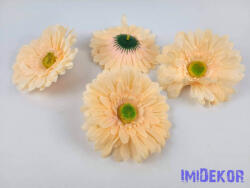  Gerbera selyemvirág fej 12, 5 cm - Barack