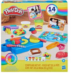 Hasbro Play-Doh: Little Chef set plastilina cu 5 tuburi de plastilina si accesorii 255g - Hasbro (F6904)