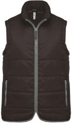 Kariban Uniszex bélelt mellény, cipzáras, Kariban KA6116, Dark Grey-4XL (ka6116dg-4xl)