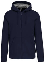 Kariban Uniszex cipzáras kapucnis vastag pulóver, Kariban KA444, Navy-3XL (ka444nv-3xl)