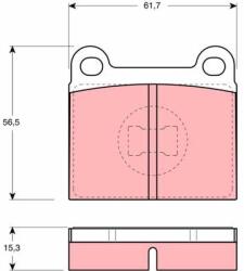 TRW fékbetétkészlet, tárcsafék TRW GDB648