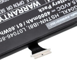 VHBW Notebook akkumulátor HP L07046-855, L07352-1C1, HSTNN-IB8I, ZG04XL - 4000 mAh 15, 4 V Li-Ion, fekete (888201203)