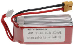 VHBW Modellkészítő eszköz akkumulátor - 2000 mAh 14, 8 V Li-polimer, XT60 (888400534)