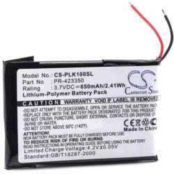 VHBW Vezeték nélküli fejhallgató akku Plantronics PR-423350-hez - 650 mAh 3, 7 V Li-polimer (800117637)