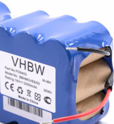 VHBW Akkumulátor Bosch 751993, FD9403, 100W + 10W, FD9403 - 2000mAh, 18V, NiMH esetén (800118076)