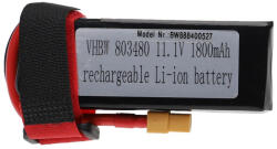 VHBW Modellkészítő eszköz akkumulátor - 1800 mAh 11, 1 V Li-polimer, XT60 (888400527)