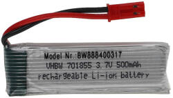 VHBW Modellkészítő eszköz akkumulátor - 500 mAh 3, 7 V Li-polimer, BEC (888400317)