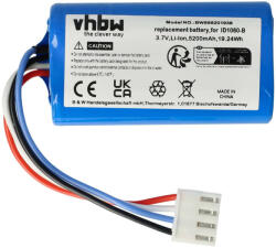 VHBW Akkumulátor JBL 49-364800-1BAT2-A, ID1060-A, 1INR19/66-2, ID1060-B JBL hangszórót - Li-Ion 5200 mAh (888201938)