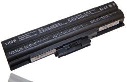 VHBW Notebook akkumulátor Sony VGP-BPS13, VGP-BPL21, VGP-BPL13 - 6600 mAh 11, 1 V Li-Ion, fekete (800103887)