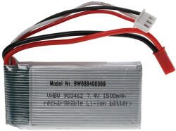 VHBW Modellkészítő eszköz akkumulátor - 1500 mAh 7, 4 V Li-polimer, BEC (888400369)