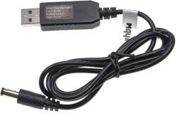 VHBW USB Töltőkábel 5, 5 x 2, 5 mm-es hordócsatlakozóhoz - 5 V / 3 - 12 V / 1 A (888301086)