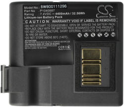 VHBW Akkumulátor Zebra nyomtatóhoz BTRY-MPP-68MA1-01, P1050667-016, P1040687 - 4400 mAh 7, 4 V Li-Ion (800111296)