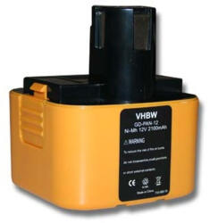 VHBW Elektromos kéziszerszámgép akkumulátor ABB Stotz S&J SDF-AK220 - 2100 mAh, 12 V, NiMH (800104690)