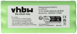 VHBW Akkumulátor Dirt Devil R1-L051B, 0606004 - 2000 mAh, 14, 4 V, NiMH számára (800114928)