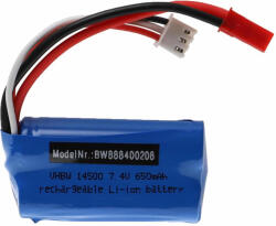 VHBW Modellkészítő eszköz akkumulátor Syma F1 / Shng Ma 7014E - 650 mAh 7, 4 V Li-Ion, BEC (888400208)