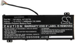 VHBW Notebook akkumulátor Acer AP18E5L, AP18E7M - 3400 mAh 15, 4 V Li-polymer (888202632)