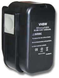 VHBW Elektromos kéziszerszámgép akkumulátor Förch 5325 96 1, 5325961 - 3300 mAh, 9, 6 V, NiMH (800104564)