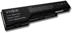 VHBW Notebook akkumulátor Dell 312-0680, WG317, HG307-hez - 6600 mAh 11, 1 V Li-Ion, fekete (800101304)