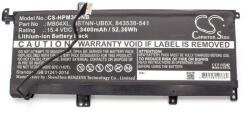 VHBW Notebook akkumulátor HP 843538-541, 844204-850, 844204-855 - 3400 mAh 15, 4 V Li-polimer, fekete (800115465)