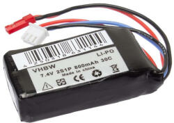VHBW Modellkészítő eszköz akkumulátor - 800 mAh 7, 4 V Li-polimer, JST-SYP-2P (800102688)