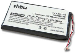 VHBW MP3-lejátszó akku Samsung HA6568B1AB, 6J0601410 - 850 mAh 3, 7 V Li-Ion (800105419)