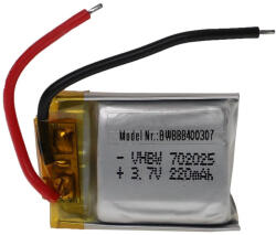 VHBW Modellkészítő eszköz akkumulátor - 220 mAh 3, 7 V Li-polimer, csatlakozó nélkül (888400307)