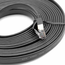 VHBW Ethernet Kábel Cat. 7 - 5m, Fekete, Lapos (888101005)