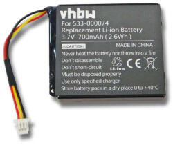 VHBW Vezeték nélküli fejhallgató akkuának a Logitech 533-000074-hez - 700 mAh 3, 7 V Li-Ion (800106424)