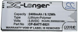VHBW Mobiltelefon akkumulátor Cisco 74-102376-01, CP-BATT-8821 - 2400 mAh 3, 8 V Li-polimer - Okostelefon akkumulátor (888201069)