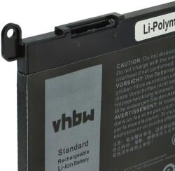 VHBW Notebook akkumulátor Dell 9W9MX, 3CRH3, 1VX1H, 17368-0027, 0WDX0R - 3650 mAh 11, 4 V Li-polymer (888202207)