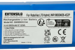 VHBW Akkumulátor 360 INR18650 M26-4S2P, D080-4S2P - 6800 mAh, 14, 4 V, Li-Ion esetén (889002244)