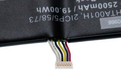 VHBW Notebook akkumulátor Microsoft 2ICP5/58/73, G3HTA001H, PBP5 - 2500 mAh 7, 6 V Li-polimer, fekete (888200966)