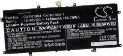 VHBW Notebook akkumulátor Asus C41N1904, 0B200-03660000, 02B200-03660500 - 4250 mAh 15, 48 V Li-polymer (888202823)