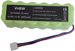 VHBW Akkumulátor Mamirobot 12SC3000S1P-hez - 3000 mAh, 14, 4 V, NiMH (800105715)