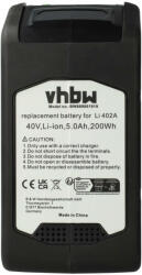 VHBW Elektromos kéziszerszámgép akkumulátor McCulloch 00058-26.117. 01, 582611701, LI-402A akkumulátort - 5000 mAh, 40 V, Li-Ion (889001919)