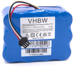 VHBW Akkumulátor Klarstein NS3000D03X3, YX-NI-MH-022144-TN - 3000 mAh, 14, 4 V, NiMH számára (800115423)