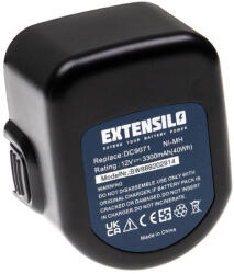 VHBW Elektromos kéziszerszámgép akkumulátor Dewalt DC9071, DE9501, DE9075, DE9074, DE9037 akkumulátort - 3300 mAh, 12 V, NiMH (888202914)