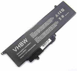 VHBW Notebook akkumulátor Dell 04K8YH, 0WF28, 451-BBKK, 092NCT, 0GK5KY - 3900 mAh 11, 1 V Li-Ion, fekete (800108791)