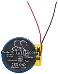 VHBW Garmin 361-00034-00 Okosóra Akkumulátor - 280 mAh 3, 7 V Li-Ion (888202065)