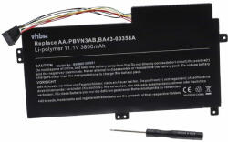 VHBW Notebook akkumulátor Samsung AA-PBVN3AB, BA43-00358A - 3800 mAh 10, 8 V Li-Ion, fekete (800105591)