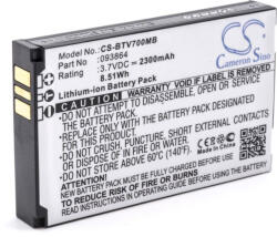 VHBW Babafigyelő elem a 093864-hez - 2300 mAh 3, 7 V Li-Ion (800117677)