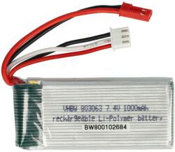 VHBW Modellkészítő eszköz akkumulátor - 1000 mAh 7, 4 V Li-polimer, JST-SYP-2P (800102684)