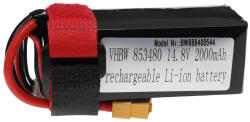 VHBW Modellkészítő eszköz akkumulátor - 2000 mAh 14, 8 V Li-polimer, XT60 (888400544)