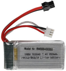 VHBW Modellkészítő eszköz akkumulátor - 850 mAh 7, 4 V Li-polimer, SM-2P (888400355)