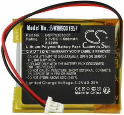 VHBW Vezeték nélküli fejhallgató akku a JBL GSP753030 01 - 600 mAh 3, 7 V Li-polymer (889001957)