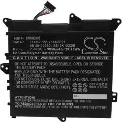 VHBW Notebook akkumulátor Lenovo 5B10H09630, 5B10H11758, 5B10H09632 - 3950 mAh 7, 4 V Li-polymer (888402078)