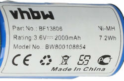 VHBW Fűnyíró akkumulátor a Wolf BS45-höz - 2000 mAh 3, 6 V NiMH (800108854)