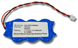 VHBW Számítógép BIOS akkumulátor Dell 6P466, PP01L, 9604T, B-4002 típusokhoz - 20 mAh 7, 2 V NiMH (800108328)