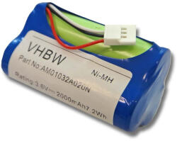 VHBW akkumulátor Logitech 180AAHC3TMX, 993-000459 jelű Logitech hangszórót - NiMH 2000 mAh (800103057)