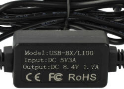 VHBW USB tápegység AC-L10AC-L100AC-L10AAC-L15AAC-L15BAC-L10BAC-L15 kamerához, 8, 4 V 1, 7 A (889001888)
